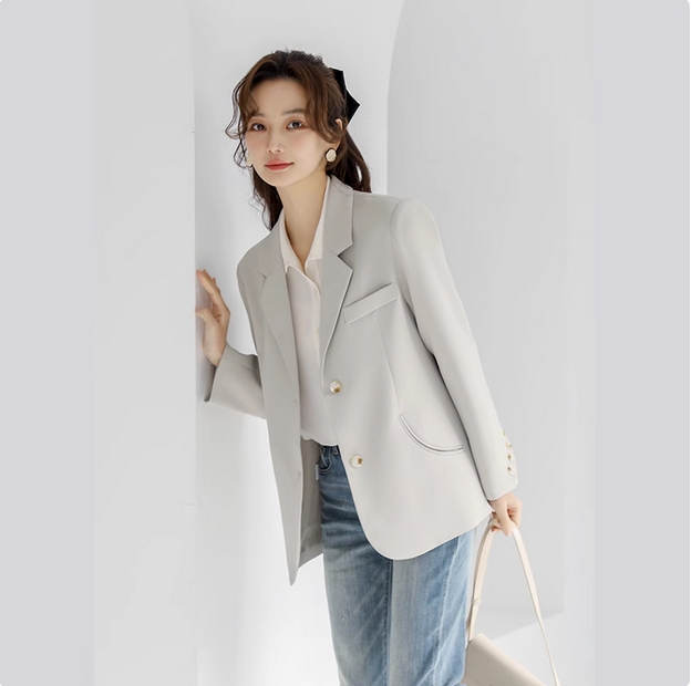 奈格薇儿小个子西装外套女2025新款春秋休闲韩版设计感小众西服