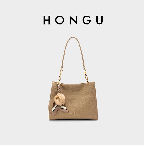 红谷包包女2025新款质感真皮